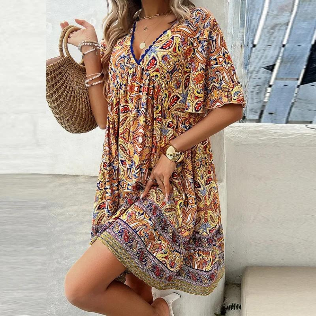 Alma Kleid | Frauenkleid mit Blumenmuster für eine feminine Note