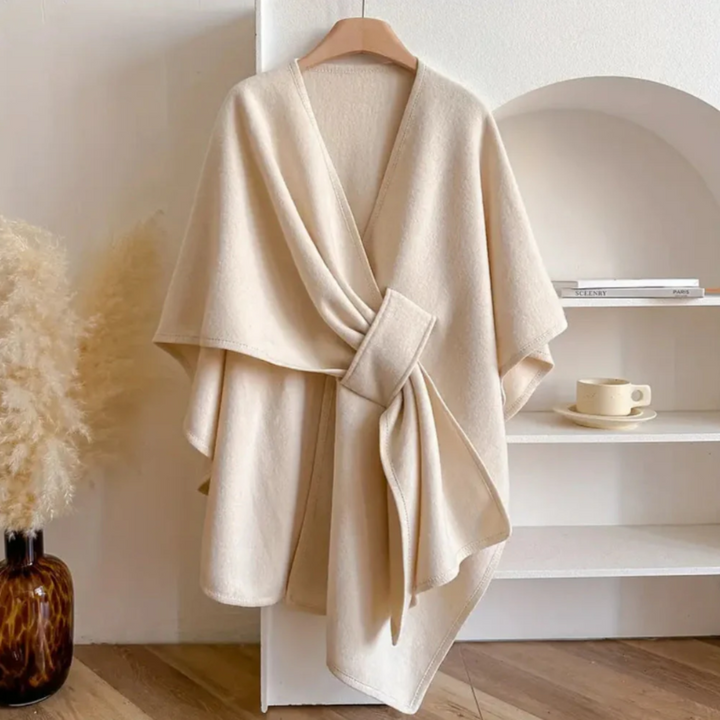 Luxuriöser Poncho Damen | Winddichter eleganter Shawl-Mantel für Herbst