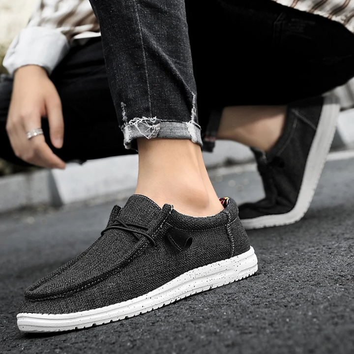 Klaus Canvas-Sneaker | Slip-On Schuhe aus Leinen für Männer