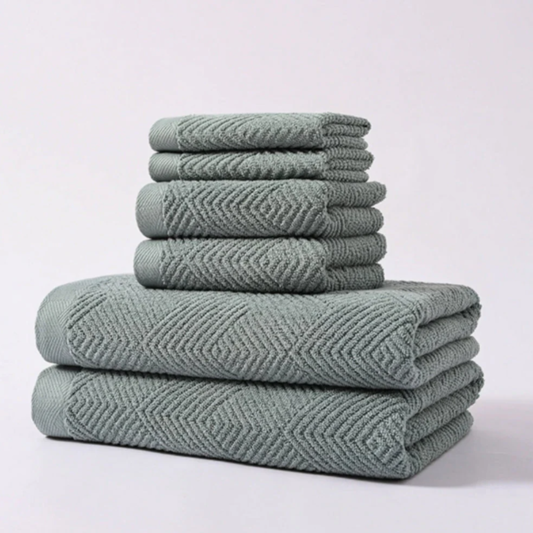 Cascade Supreme Baumwoll-Handtücher | Ultraweiche 6-teilige Handtuch-Kollektion