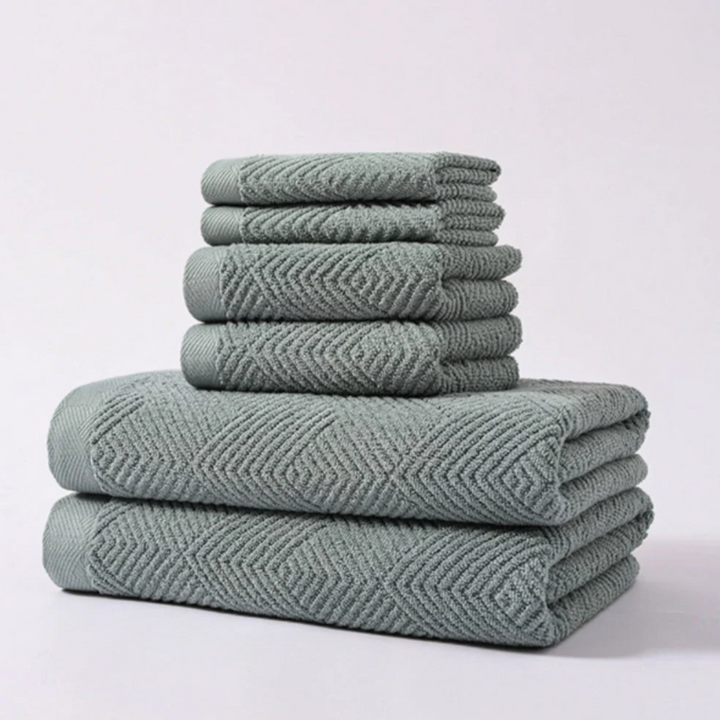 Cascade Supreme Baumwoll-Handtücher | Ultraweiche 6-teilige Handtuch-Kollektion