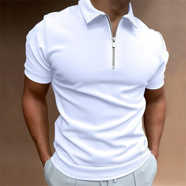 Hugos Polo | Sommerliches Herren-Poloshirt mit Reißverschluss