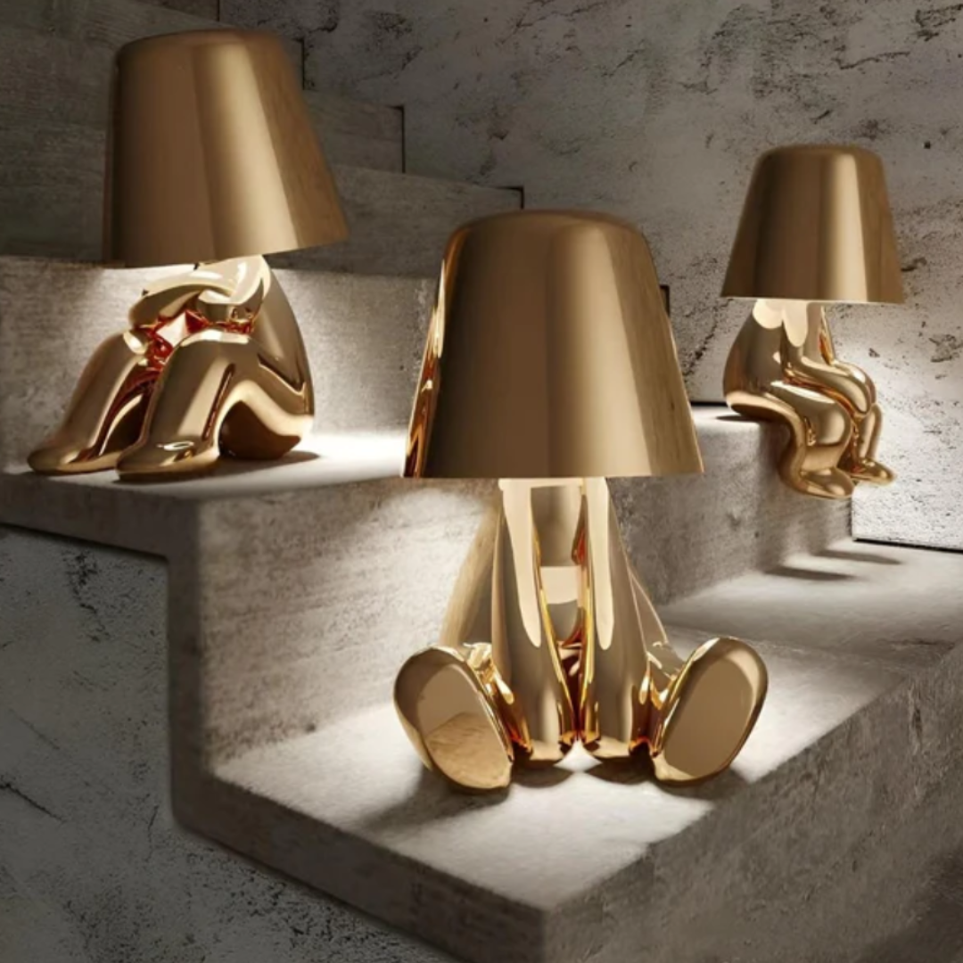 Thinker Designer-Lampe | Kabellose LED-Tischleuchte mit Touch-Dimmer