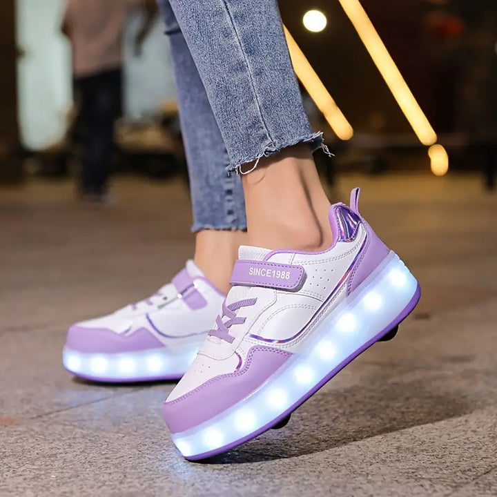 Wielskate Rollschuhe | Beliebte Sneakers mit Rollen und LED-Lichtern