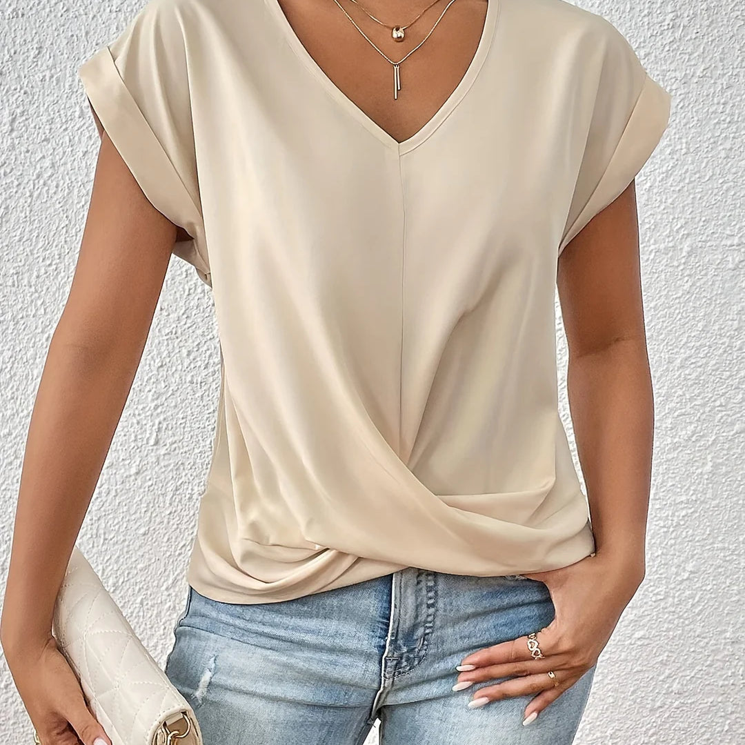 Cleo Casual Shirt | Lässiges T-Shirt mit Sweetheart-Ausschnitt
