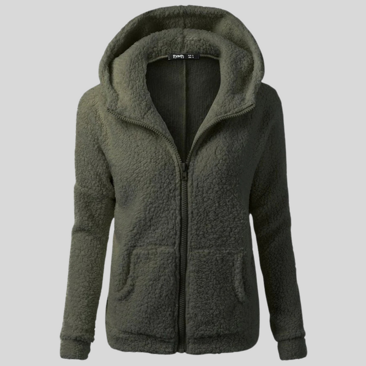 Fleecejacke für den kalte Tage - Warme Fleecejacke mit Kapuze für Damen