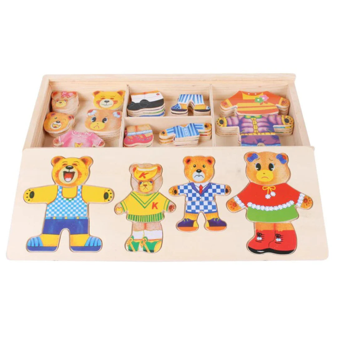 Verkleide-Freunde Holzpuzzle