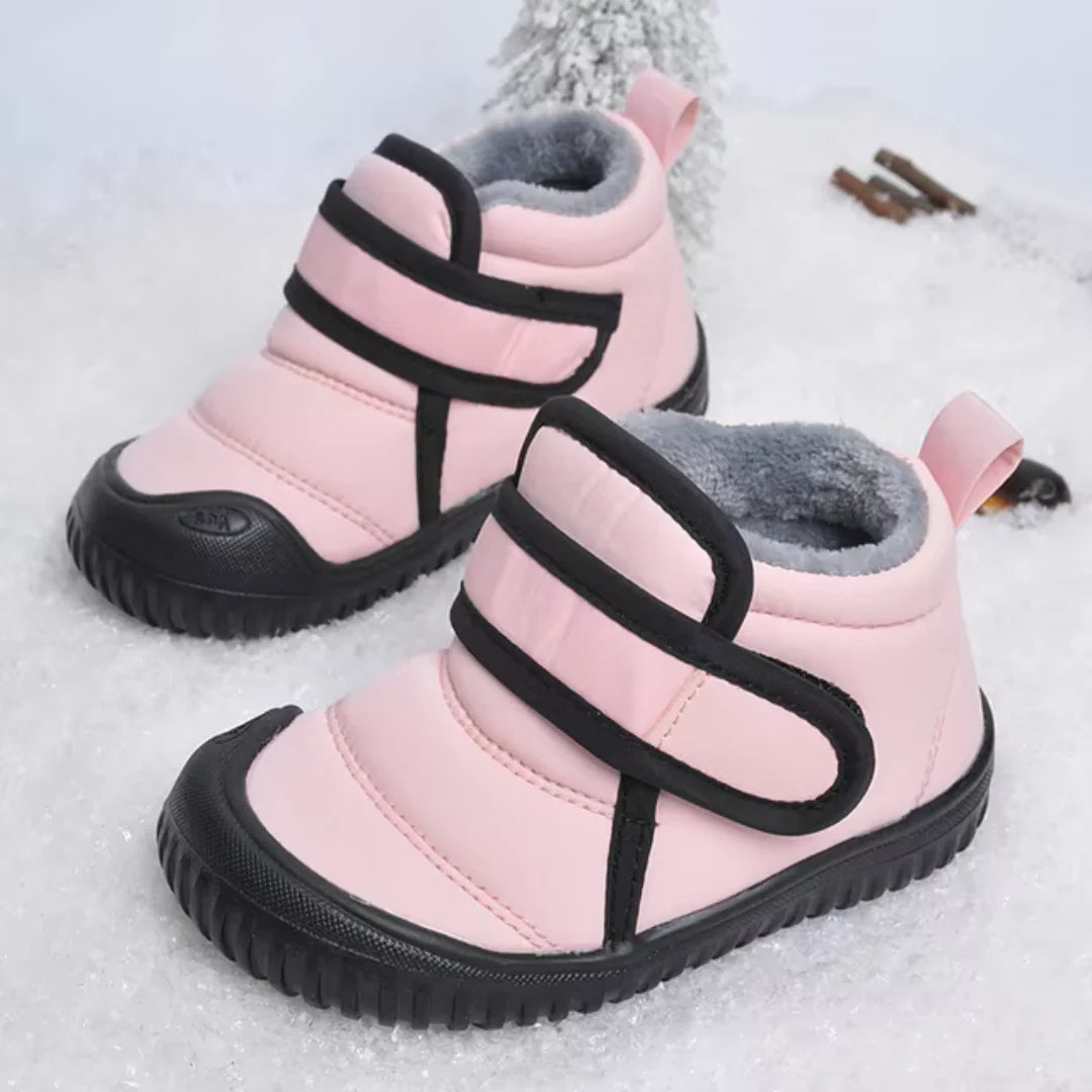 Schneestiefel | Warme Kinder-Barefoot-Sneaker mit Futter und Klettverschluss