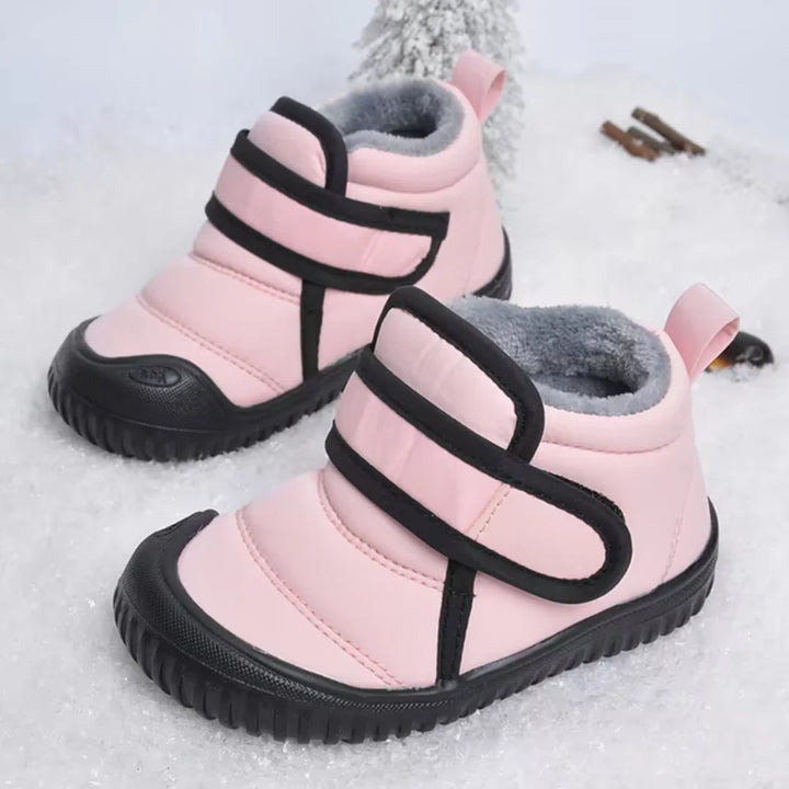 Schneestiefel | Warme Kinder-Barefoot-Sneaker mit Futter und Klettverschluss