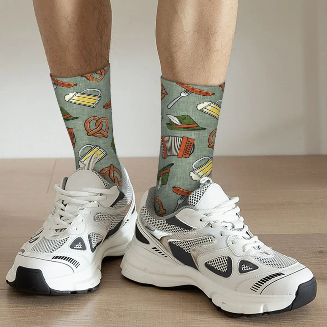 Unisex Oktoberfest Socken | Bier und Brezel Socken 2er-Set