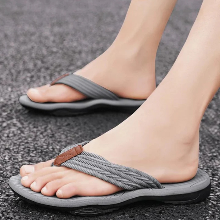 Sebastian Comfort Slipper | Herren Ergonomische Zehentrenner mit Unterstützender Sohle Bequem