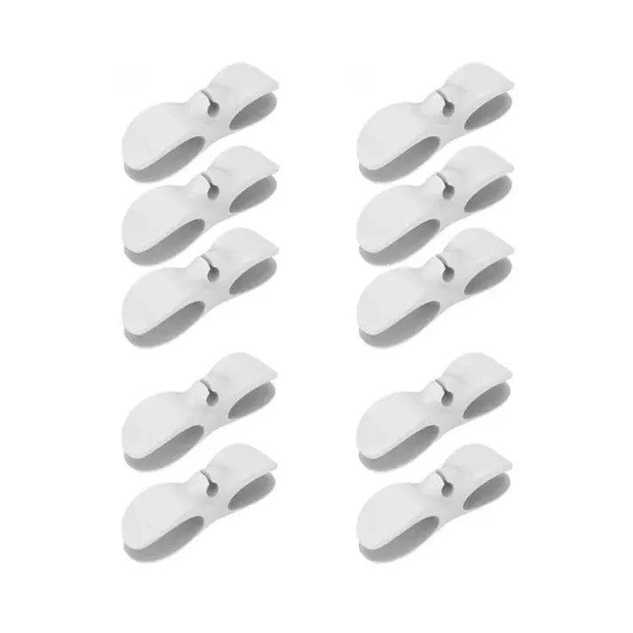 Selbstklebender Kabel-Organizer | 10er-Set für ordentliche Kabelaufbewahrung