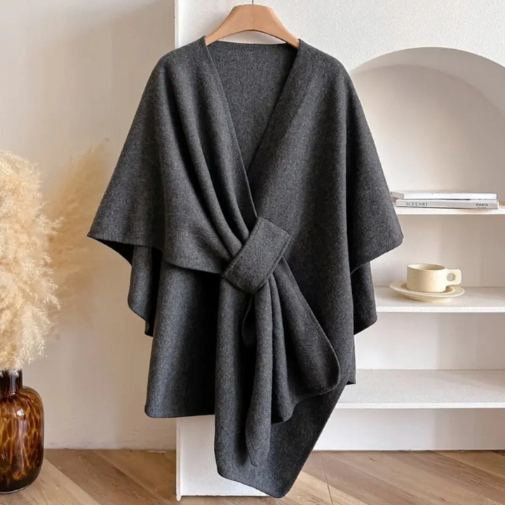 Luxuriöser Poncho Damen | Winddichter eleganter Shawl-Mantel für Herbst