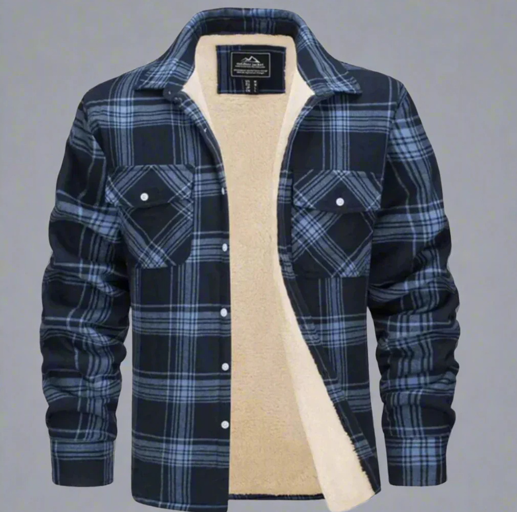 Herren Winterjacke | Gefüttert & kariert für kalte Jahreszeiten