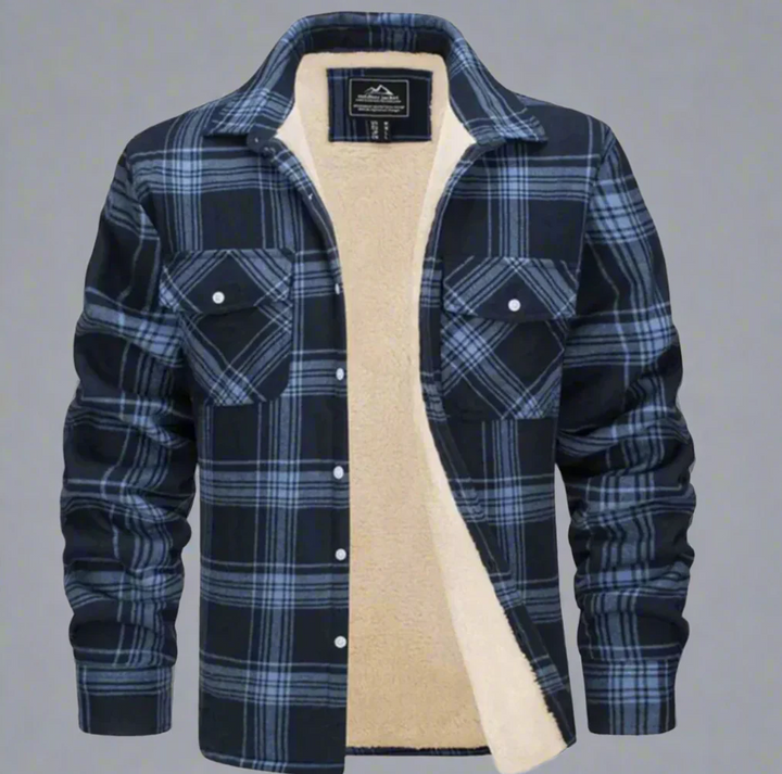 Herren Winterjacke | Gefüttert & kariert für kalte Jahreszeiten