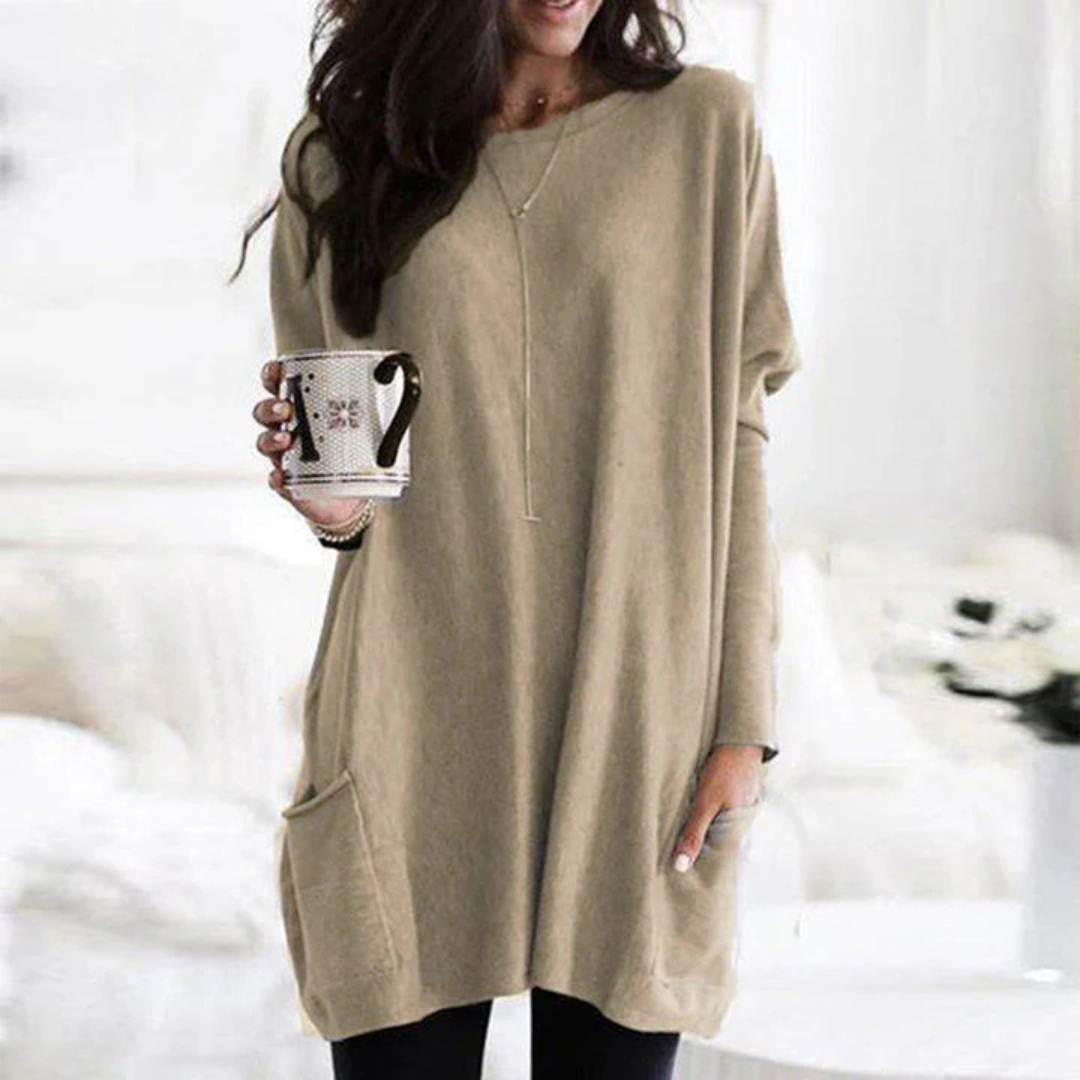 Strickkleid für den Herbst - Stilvolle Lange Pullover-kleid für Damen