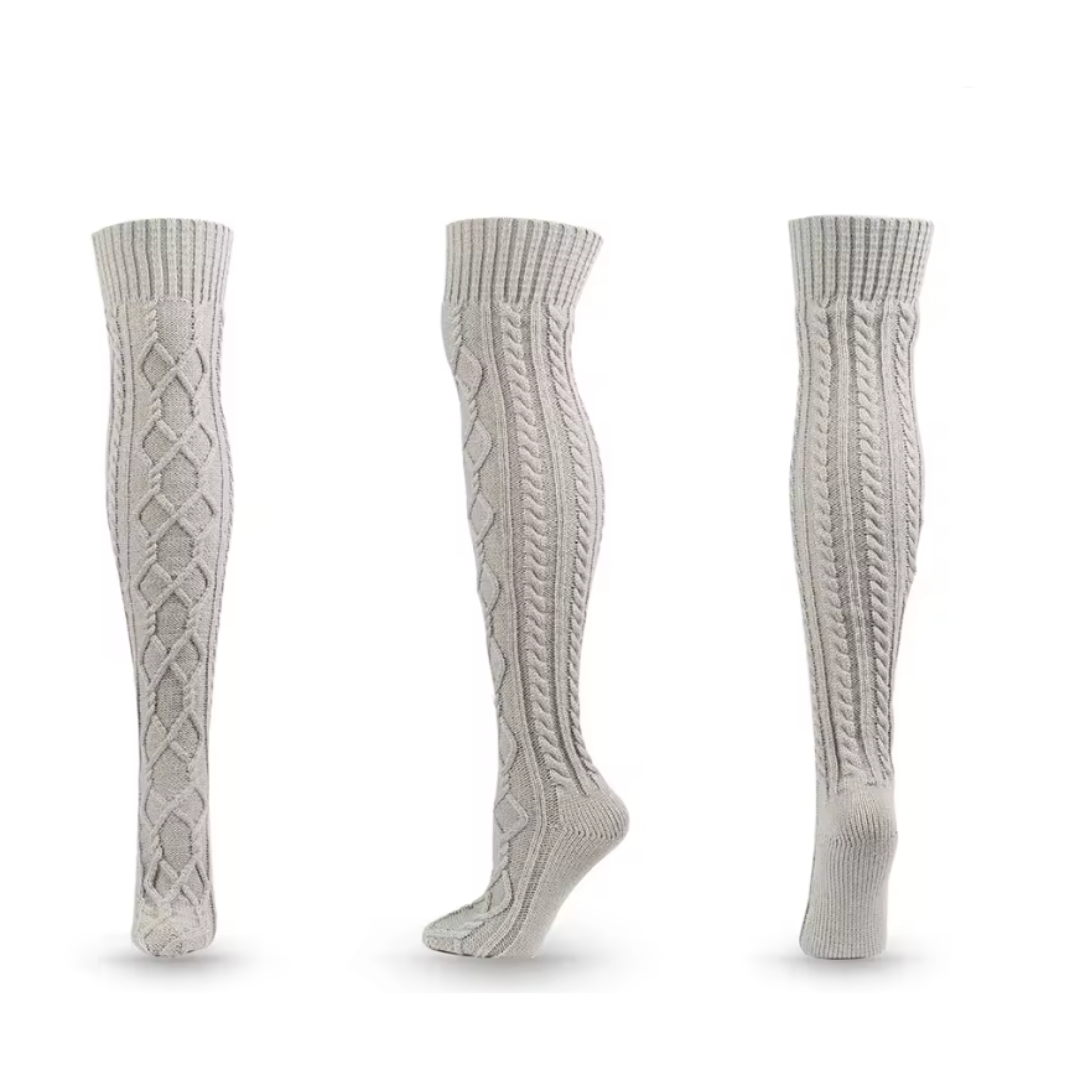 Robert Oktoberfest Kniestrümpfe | Traditionelle Trachten-Strümpfe mit Zopfmuster für Herren