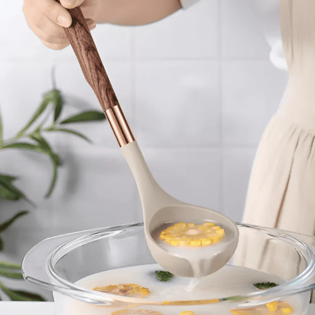 Luxe Silikon Küchenutensilien Set 10-teilig | Hitzebeständig und langlebig