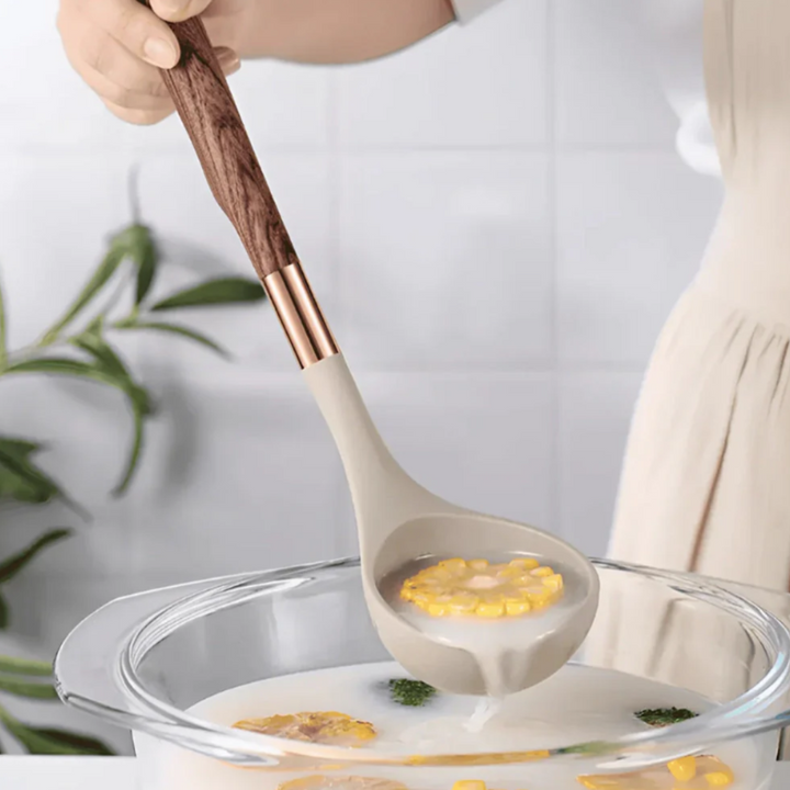 Luxe Silikon Küchenutensilien Set 10-teilig | Hitzebeständig und langlebig