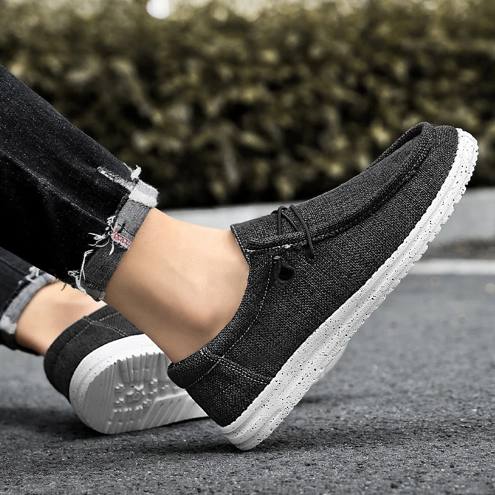 Klaus Canvas-Sneaker | Slip-On Schuhe aus Leinen für Männer