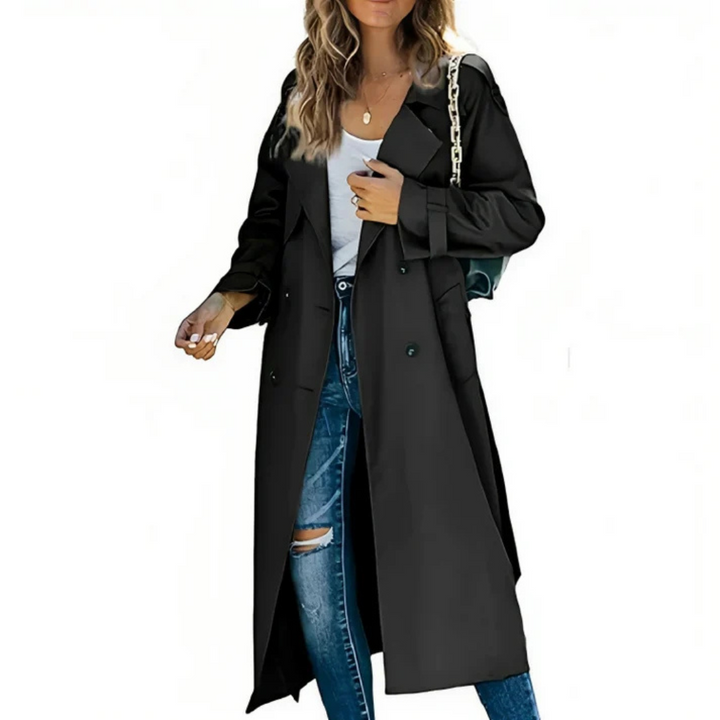 Mantel für den Herbst - Elegante Lange Trencoat für Damen