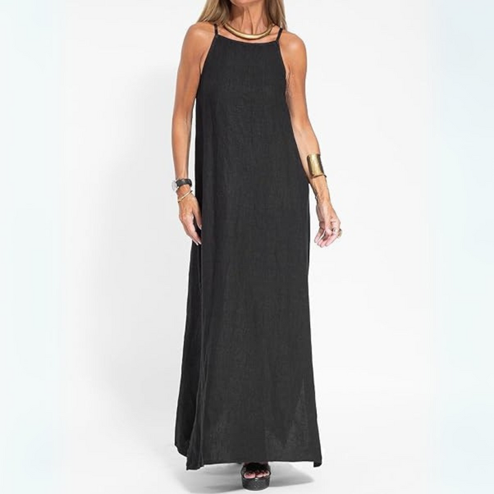 Elena Träger-Kleid | Elegantes Maxikleid mit Neckholder für Frauen
