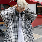 Comfy Bluse | Bequeme Vintage Karierte Bluse im Oversized-Stil