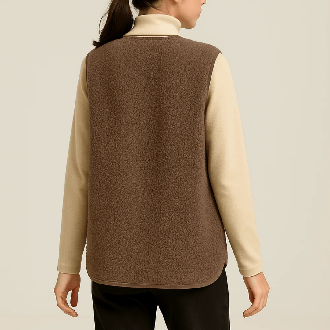 Plüsch-Weste für den Herbst - Elegante Warme Weste für Damen