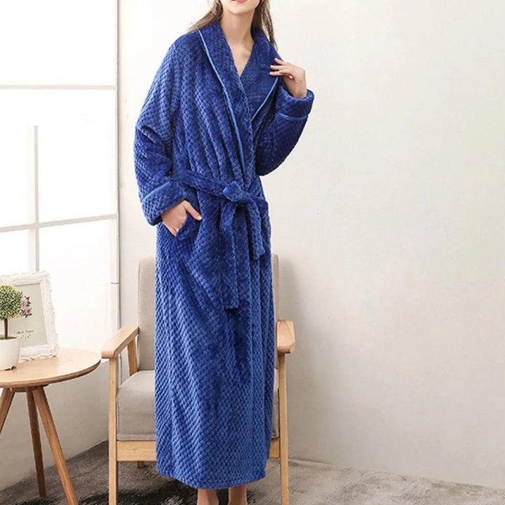 Kuscheliger Unisex Winterbademantel aus weichem Fleece