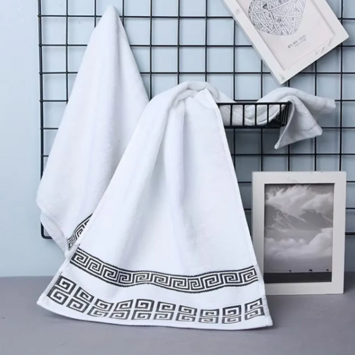 Athena Premium Baumwoll-Handtuchset | Luxuriöse Frottee-Handtücher 2-teilig für Bad
