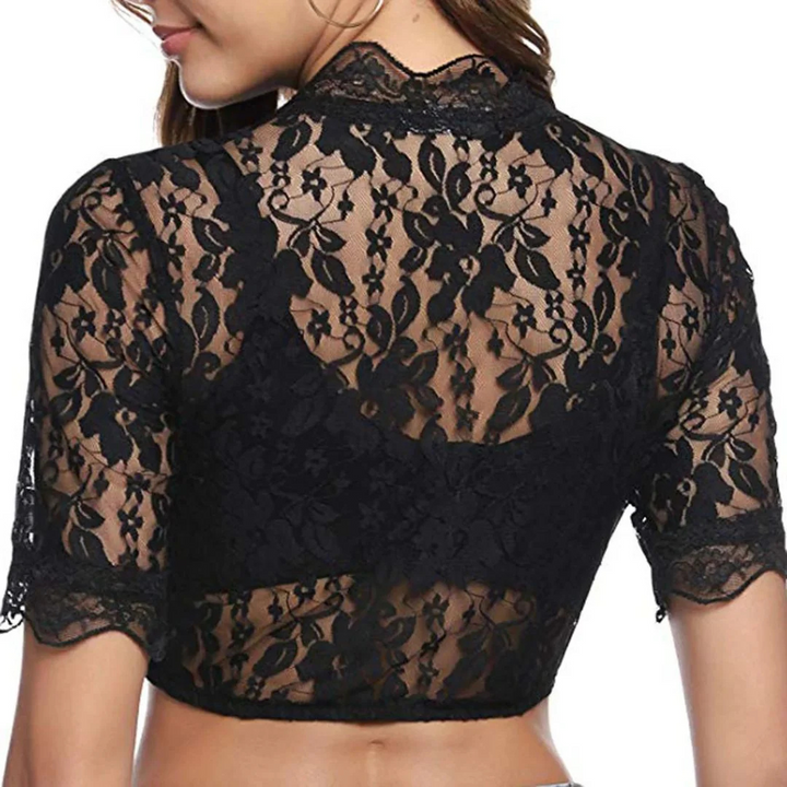 Sarah Dirndlbluse Oktoberfest | Elegante Damen Bluse mit Spitzenärmeln