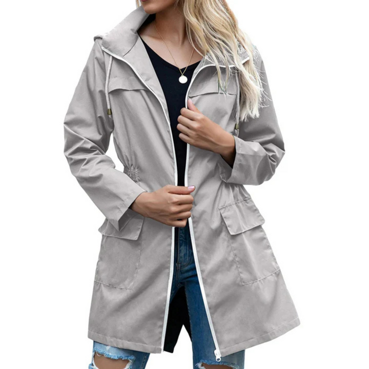Regenjacke für den Herbst - Stilvolle Übergansjacke mit Kapuze