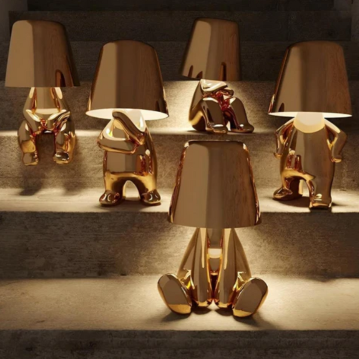 Thinker Designer-Lampe | Kabellose LED-Tischleuchte mit Touch-Dimmer