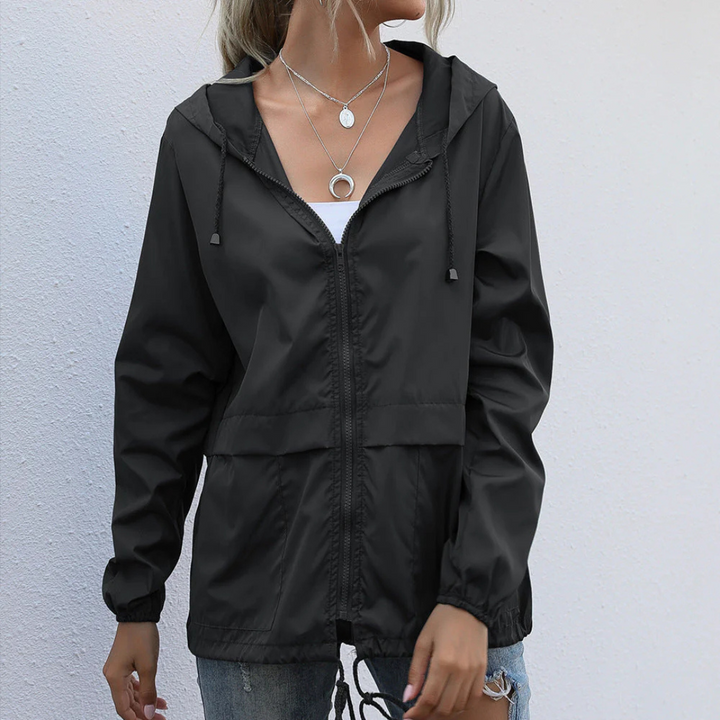 Regenjacke für den Herbst - Wasserdichte Windbreaker mit Kapuze für Damen