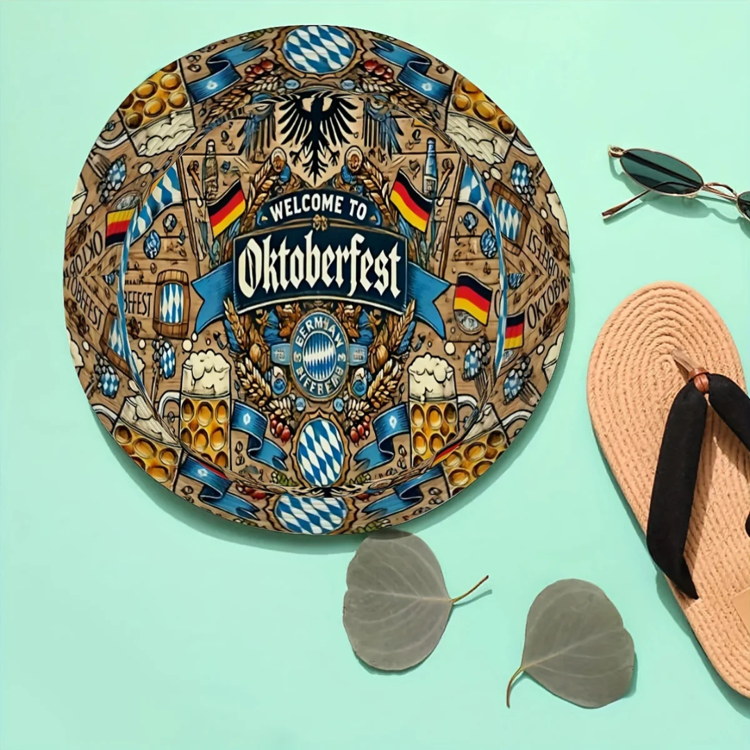 Unisex Oktoberfest Fischerhut | Detailreicher Bierfest Bucket Hat mit Deutschland-Motiv