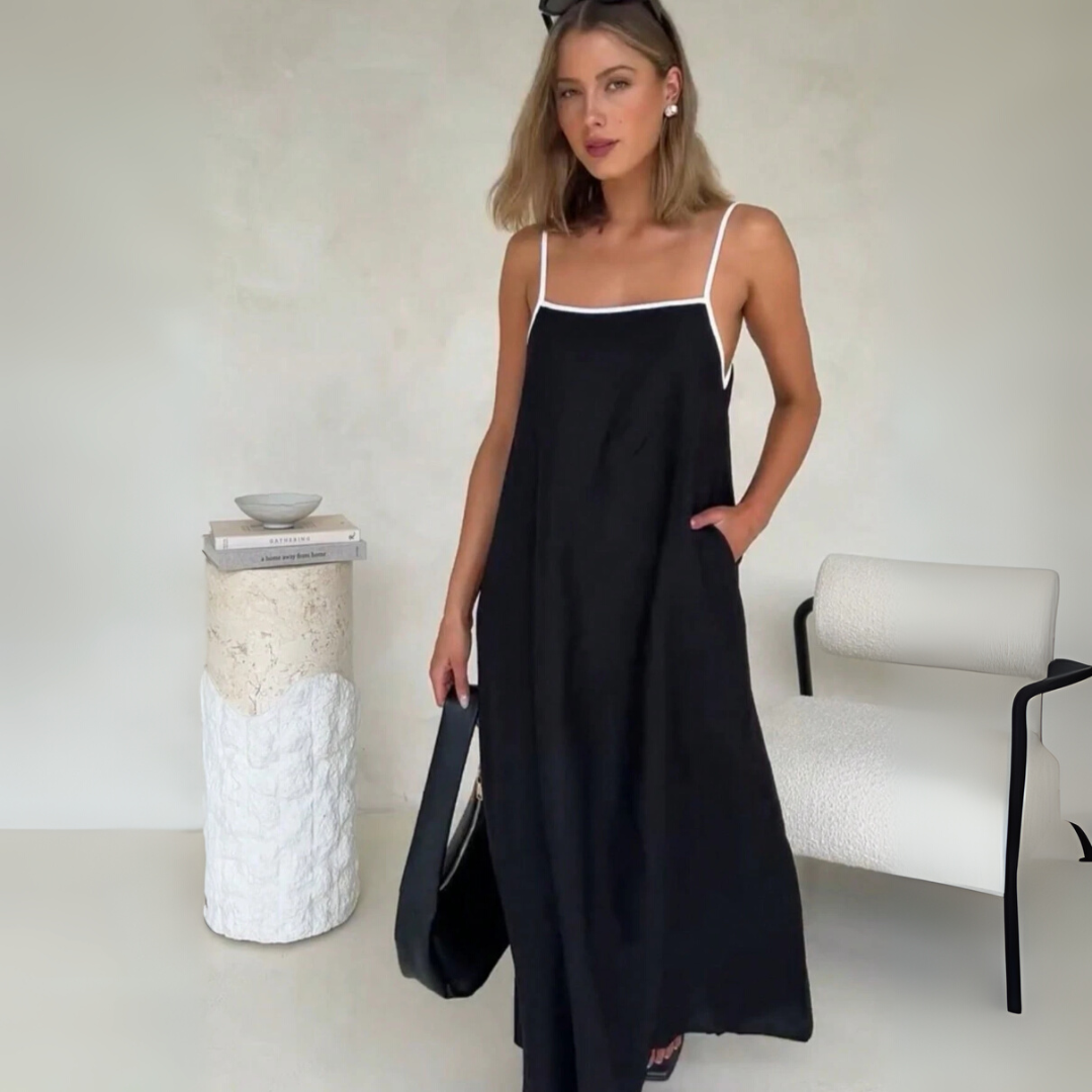 Charlotte Maxikleid | Elegantes Trägerkleid in Midi-Länge für Frauen