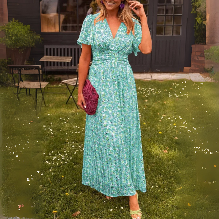 Amelie Blumen-Kleid | Wickelkleid mit floralem Print für Frauen