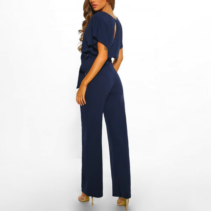 Laura Jumpsuit | Eleganter Overall mit Bindegürtel für Damen