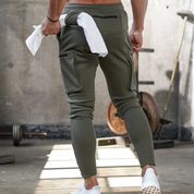 Tom Jogginghose Herren | Dehnbare Slim Fit Sporthose mit Seitentaschen für Fitness Training