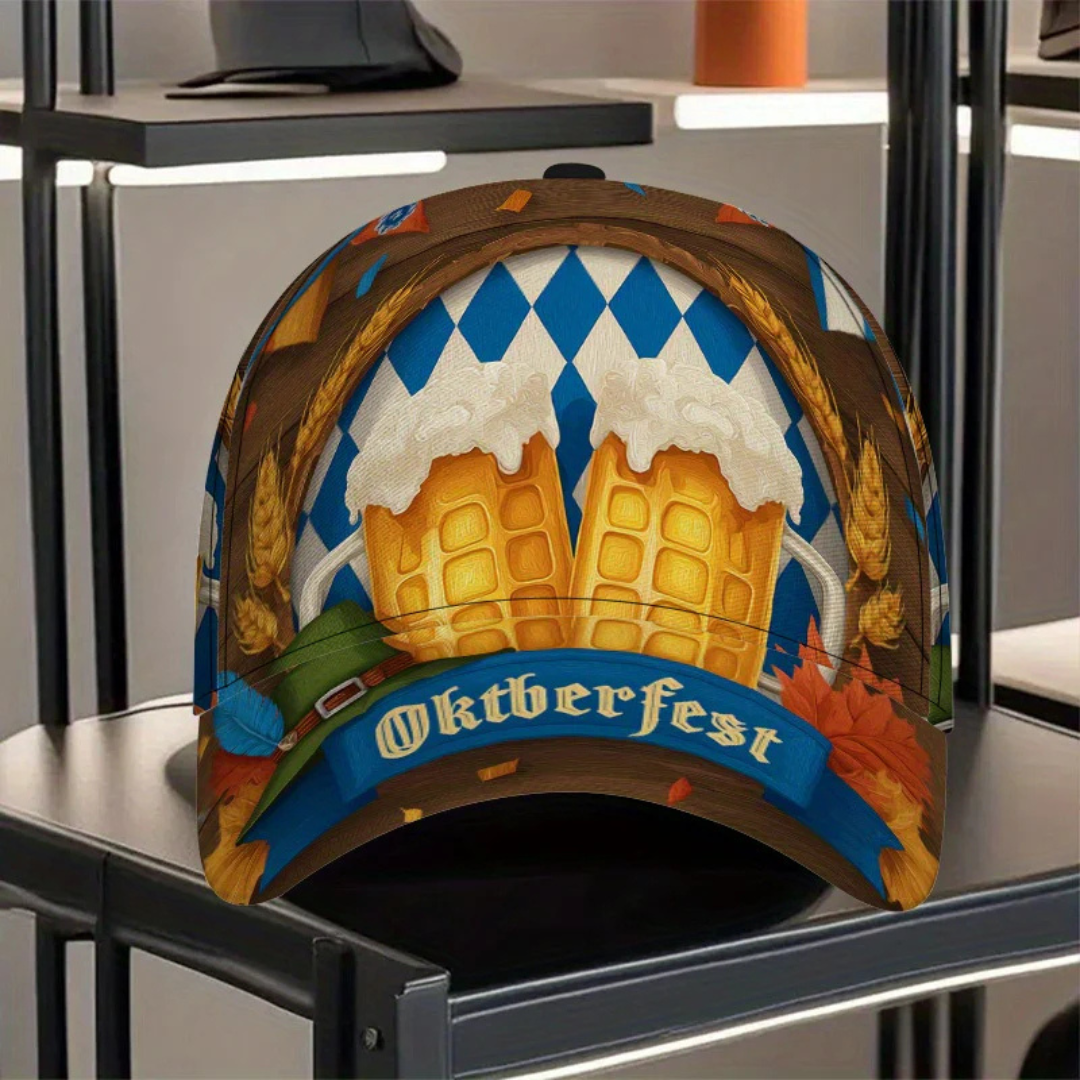 Heinrich Oktoberfest Baseballcap | Klassische Bierfest Kappe mit Bierkrug-Print für Herren