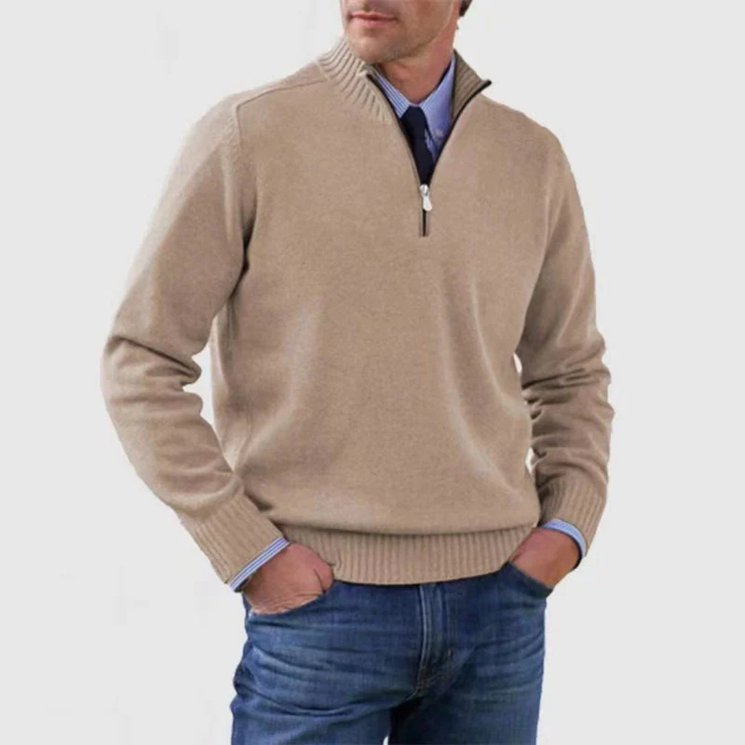Troyer für den Herbst - Stilvolle Herenpullover mit halbem Reißverschluss
