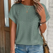 Helda Lochspitze Bluse | Sommerliches Shirt mit Stickerei