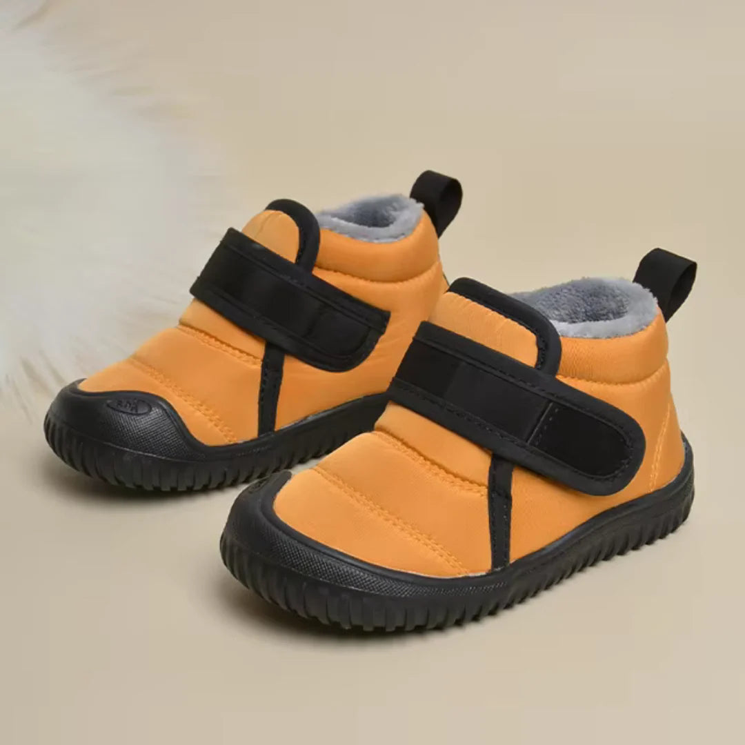 Schneestiefel | Warme Kinder-Barefoot-Sneaker mit Futter und Klettverschluss
