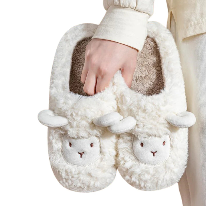 Sheepy Hausschuhe | Mit Kunstfell gefüttert für wohlig warme Füße