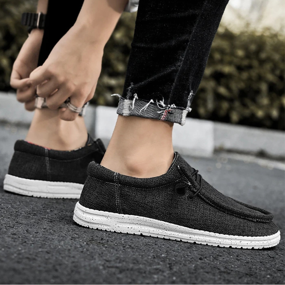 Klaus Canvas-Sneaker | Slip-On Schuhe aus Leinen für Männer