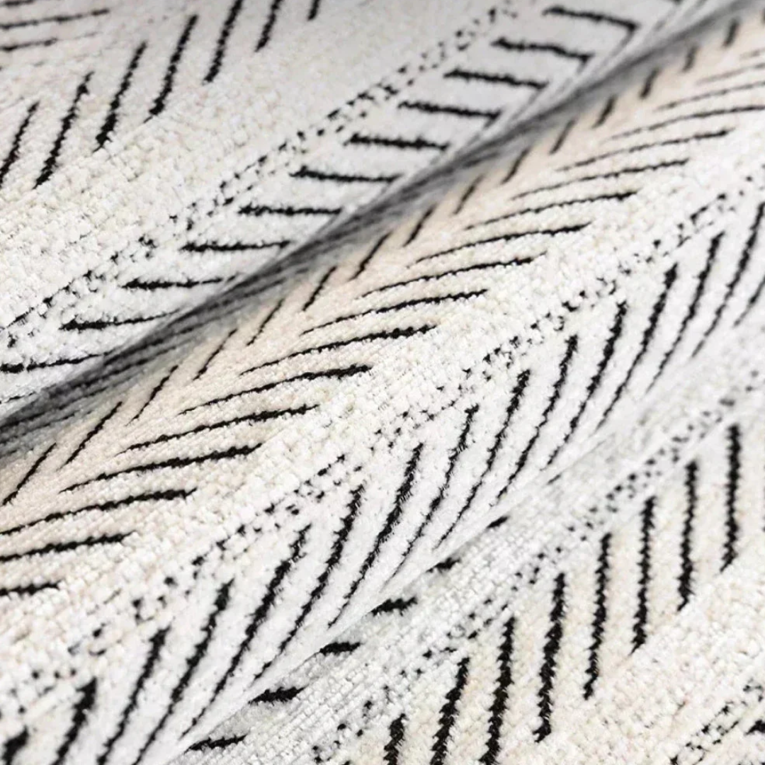 Fischgräten Sofaüberwurf | Atmungsaktive Decke mit Wellenkante
