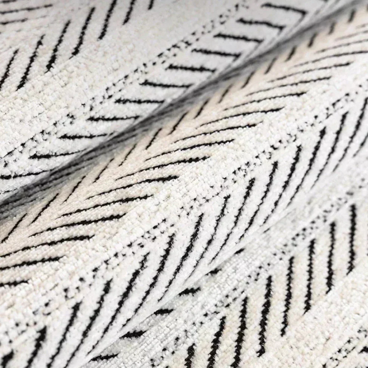 Fischgräten Sofaüberwurf | Atmungsaktive Decke mit Wellenkante