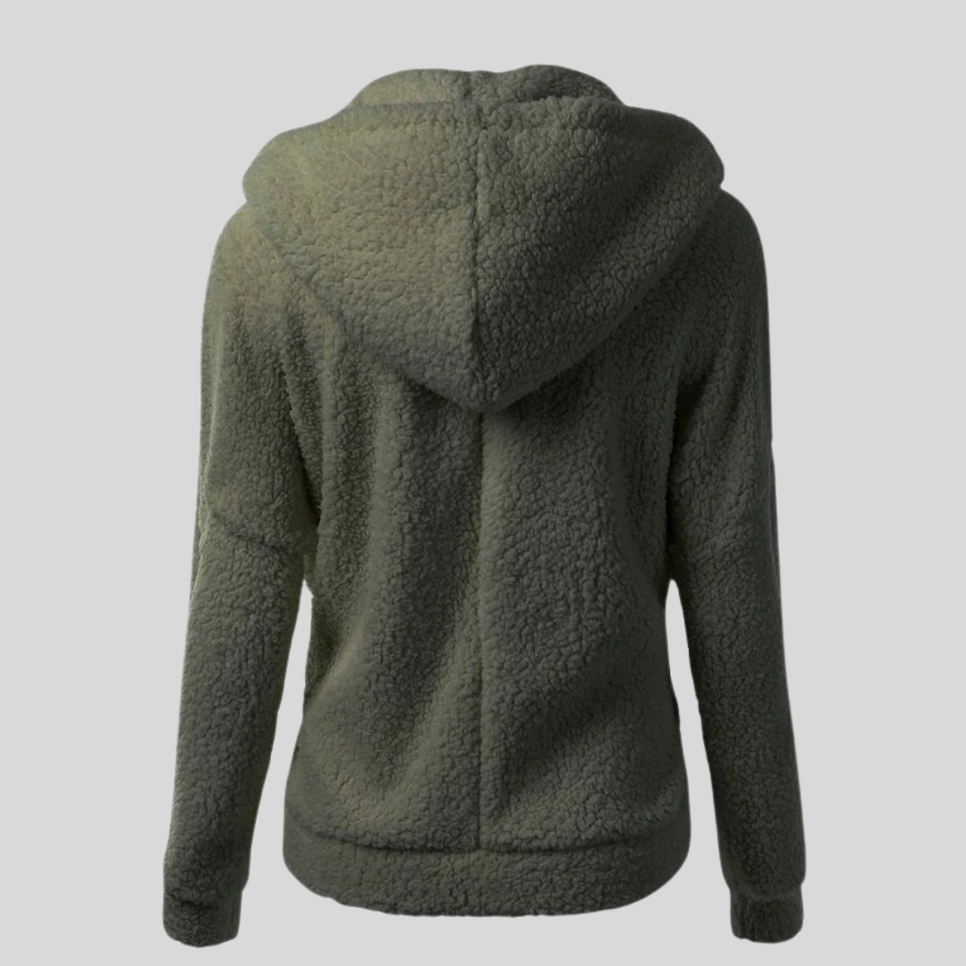 Fleecejacke für den kalte Tage - Warme Fleecejacke mit Kapuze für Damen