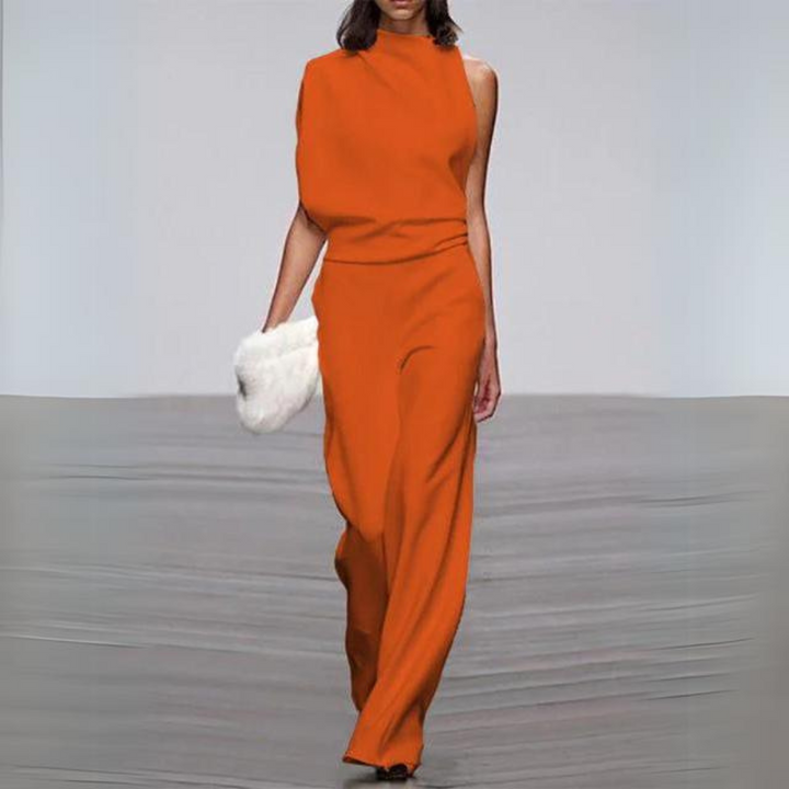 Mia Jumpsuit | Stilvoller, weiter Jumpsuit mit lockerem Bein und einarmigem Design
