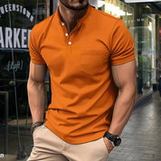 Alexander Poloshirt | Elegantes Herren Kurzarmshirt mit Stehkragen Modern Slim Fit